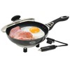 RoadPro 12V Power Supply Portable, Travel Frying Pan with Non-Stick