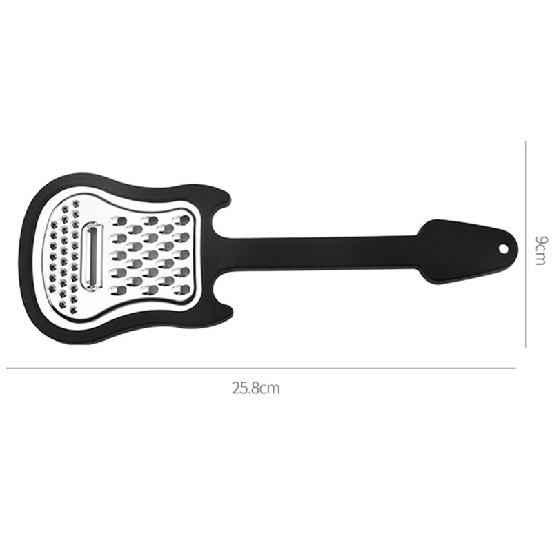 TRADERPLUS Guitar-Shaped Grater, Black and Silver