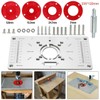 Router Table Insert Plate Metal Router Template with 4PCS Rings