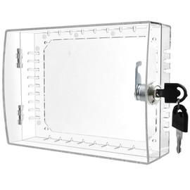 Ravct Universal Thermostat Lock Box Thermostat Cover with Lock Compatible with Honeywell Home Thermostat On Wall Ac Lock Box Cover with Key Fits Thermostats 4.8" H x 6" W or Smaller