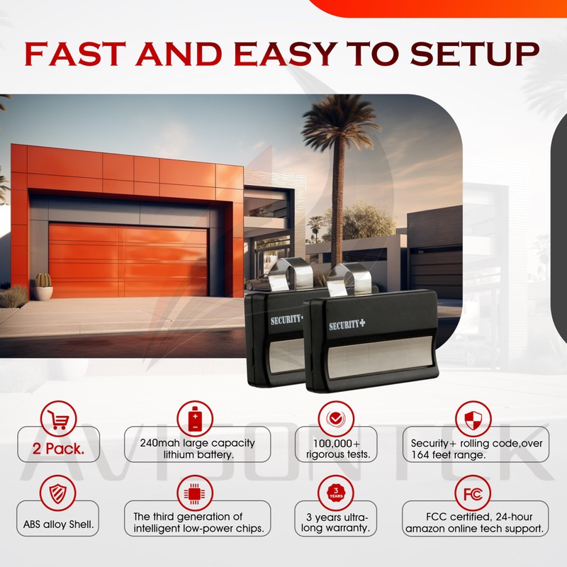 2 for 971LM LiftMaster Garage Door Opener Remote (ONLY for