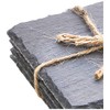 Urban Living Set of 4 Square Slate Coaster for Drinks