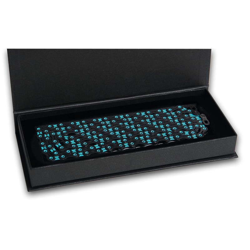 KMC Unisex's Black/Celeste DLC 11 Chain, 1/2” x 11/128”