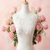 4 Pcs Lace Embroidery Patches, White Lace Applique