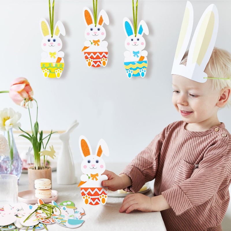 Easter Bunny Craft Children, Easter Sticker Foam, Easter Eggs Craft
