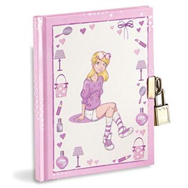 Secret Diary 14.5 x 18.5 cm with Metal Padlock and 2 Keys