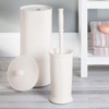 mDesign Toilet Bowl Brush and Holder - Covered Bathroom Brush