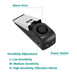 Door Stop Alarm,1 Pack 2 in 1 Portable Door Stopper Floor Wedge Security Alarm Loud 120db Entrance Alert Door Stop Alarm for Travel Home Apartment House