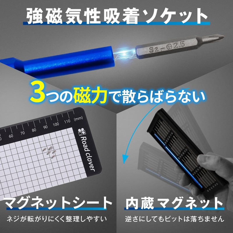 Road Clover Precision Screwdriver Set (2024 Model) [Magnetic Sheet Prevents