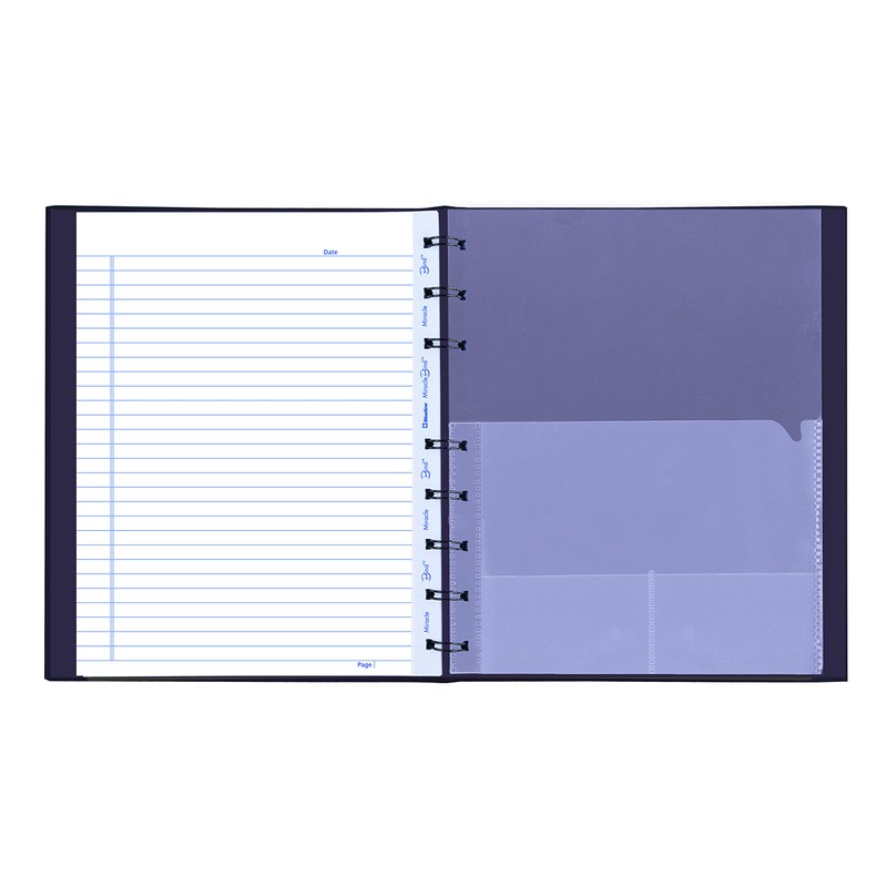 Blueline MiracleBind Notebook, 1-Subject, Medium/College Rule, Purple Cover, (75) 9.25