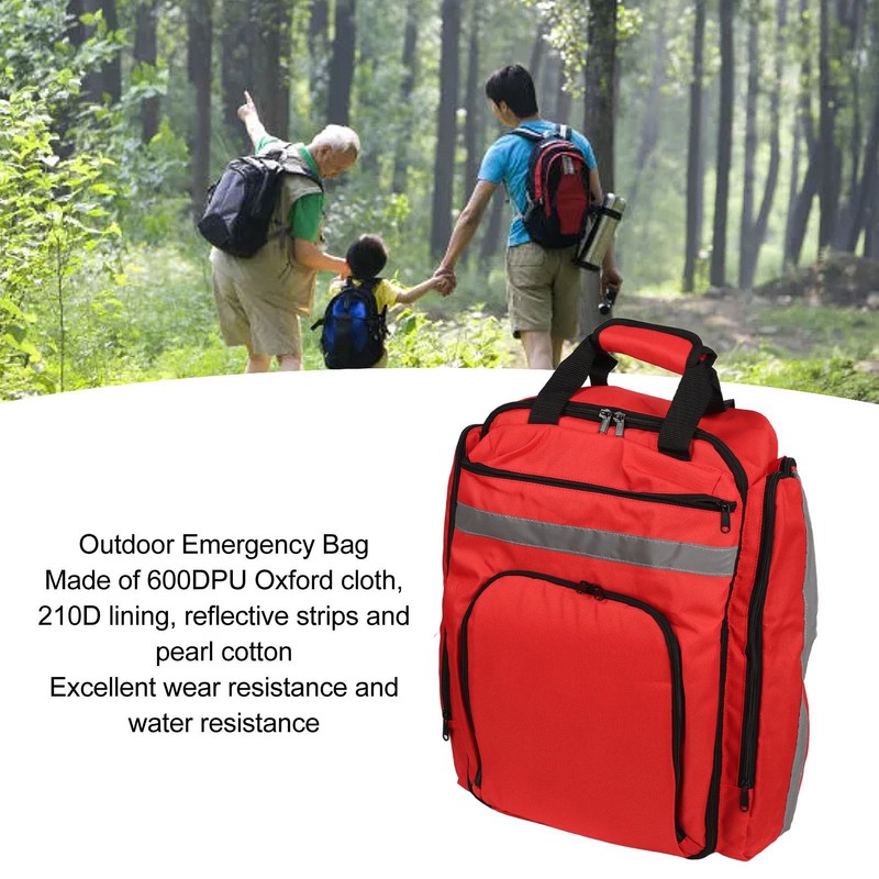 Outdoor Emergency Bag 600DPU Oxford Cloth Reflective Stripe First Responder