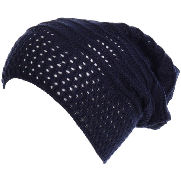 BYOS - Gorro de punto de ganchillo para mujer, ligero