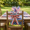 Patriotic Ribbon Wired 2.5 Inch x 10 Yards Red White