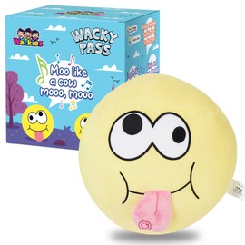 Wacky Pass - Talking Plushie, Plays Dance Music & Surprising Challenges, Family Laugh & Fun Game, Cool Birthday, Camping, Party, Outdoor/Indoor Gift Toy for Kids & Toddlers (Yellow)