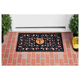 Calloway Mills 150011830T Rubber Monogram Doormat, 18" x 30" (Letter T)