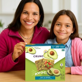 Avocado Toast Crackers - Gluten-Free Rice & Seed Crackers with Real Avocado - Healthy Snack with Salt & Pepper Seasoning - 1 lb Family Size Bag