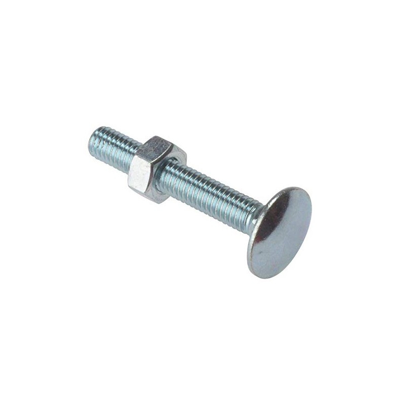Carriage Bolt & Nut ZP M6 x 65mm Bag 10
