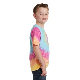 Port & Company - Youth Tie-Dye Tee. PC147Y Pastel Rainbow