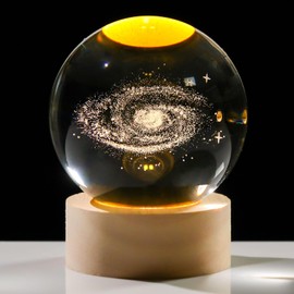 Kertari 2.4 inches (60 mm) Crystal Ball, Galaxy Model, 3D Space Glass, Milky Way Globe, Interior Decoration, Birthday, Christmas, Valentine's Day, Gift, Men, Women, Children, Friends, Popular, Genuine