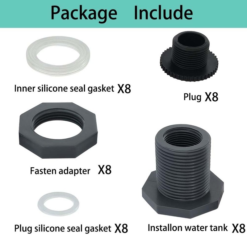 YSIL PVC Bulkhead Fitting 3/4 Inch NPT Female Water Tank