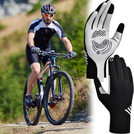 Mens Cycling Gloves,Full Finger Breathable Women Cycling Gloves | Ergonomic Sensitive Road Racing Outdoor Sports Gear for Cyclists Adults Teens Athletes Family