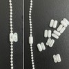 12 PCS White Plastic Beaded Chain Connector Vertical Roman Roller
