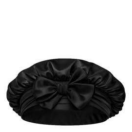Casa Della Silk Serenita Mulberry Silk Hair Bonnet – Midnight Noir