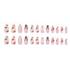 24Pcs Leopard French Press on Nails Medium Almond QUNQINLI Fake