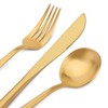 Matte Gold Silverware Set,BEGEEL 20-Piece Flatware Set for 4,Satin Finish