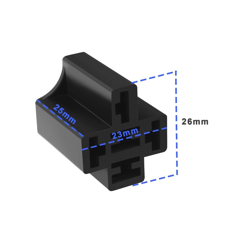 VGOL 4 Sets Car Relay Plug Holders with 6.3mm Terminals