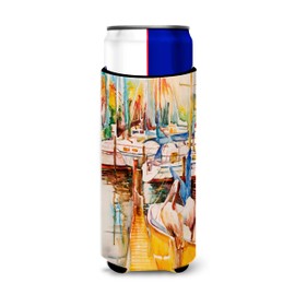Caroline's Treasures JMK1160MUK Sailboats and Pelicans Michelob Ultra Koozies for Slim cans, Slim Can, Multicolor