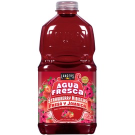 Langers Agua Fresca, Fresa y Jamaica (Strawberry Hibiscus), 64 fl oz (Pack of 8)