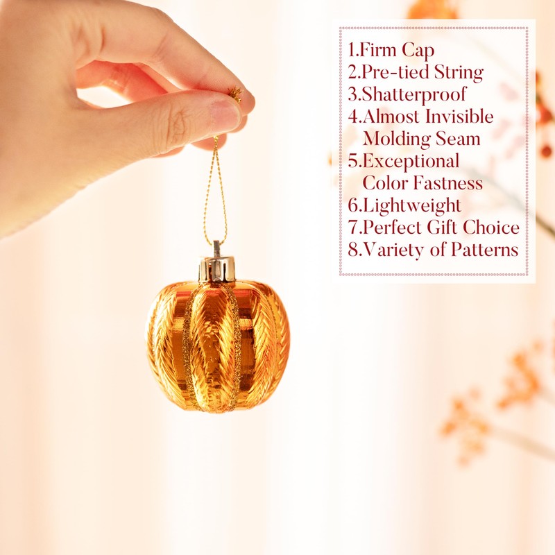 Valery Madelyn 12pcs Autumn Decorations, Halloween Tree baubles for Home