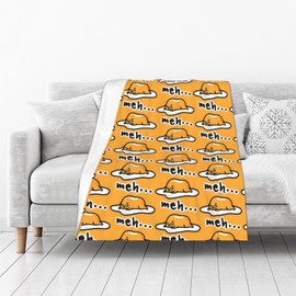 Gudetama Cute Fleece Throw Blanket for Couch Chair Bed Women Men - Lightweight Plush Fuzzy Cozy Soft Blankets and Throws for Sofa Travel Camping, 50x40 inches
