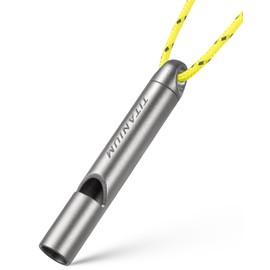 IUMIUN Titanium Emergency Whistle, Survival Safety Whistles for Coaches,Dog Training,Hiking, Life Saving-Loud up to 120db (Matte 1 Pack)