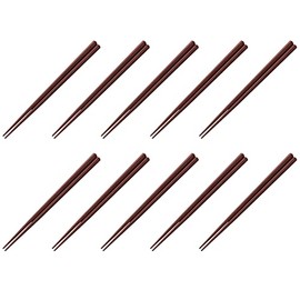 Fukui Craft Chopsticks, PBT Resin Chopsticks Made in China, Dishwasher-Safe, Seamless Hexagonal Chopsticks Enge, 8.9 inches (22.5 cm) (10 Pairs)