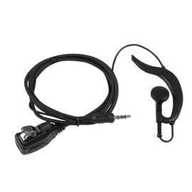 VBESTLIFE 3.5mm Ear Hook Earphones with PTT Button MIC Speaker Single Headphone for Walkie Talkie