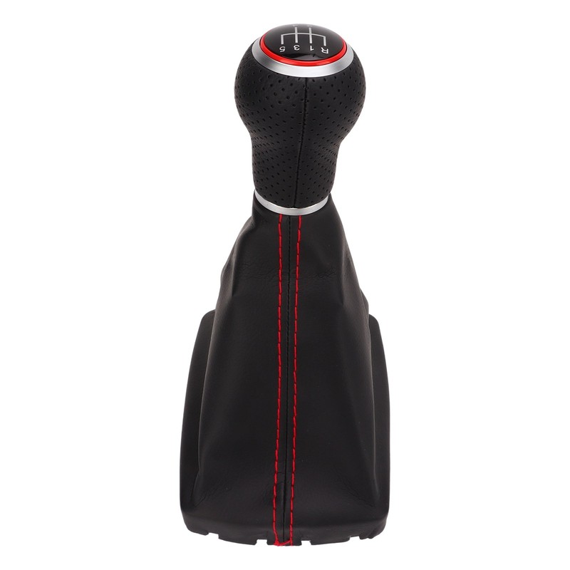 Gear Shift Knob Boot Set 5 Speed PVC Leather Gearstick