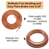 MuRealy Brake Line Repair Kit - 25 Feet 3/16" Copper