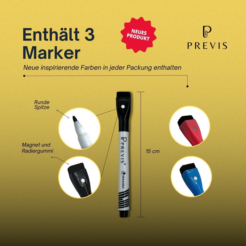 Previs Pack Magnetic Monthly Planner + Magnetic Weekly Planner for