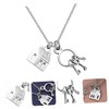 jojofuny House Pendant Necklace Sweater Chain Alloy Necklace Keychain Women