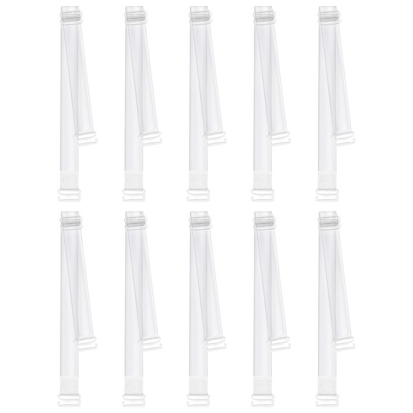 AOZUO 5 Pairs Clear Bra Straps for Women, Invisible Adjustable