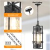 WIHTU Large Outdoor Pendant Light Fixture, Modern Hanging Lantern Ceiling