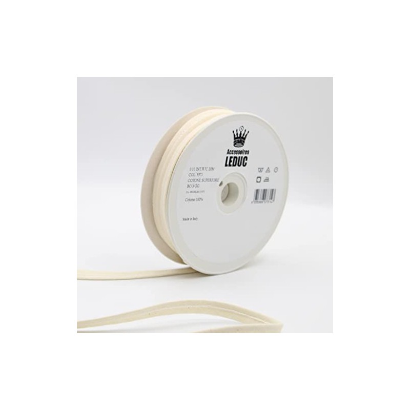 Leduc 20 Metres Cotton Piping Tape, 30 Colours, for Sewing