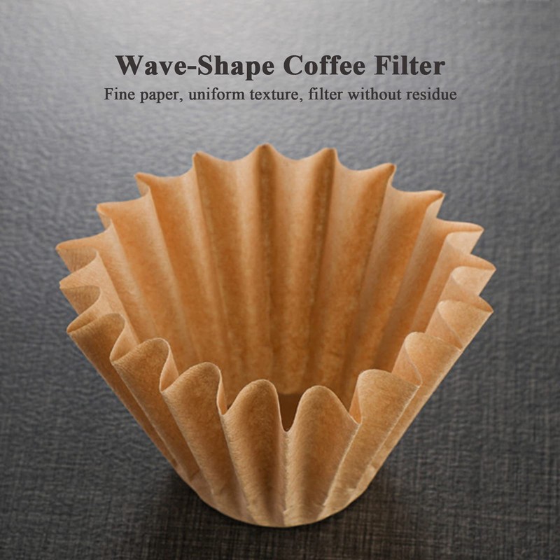 MUCXNIIY 2-5 Cup Coffee Filters, Pack of 100 Unbleached Coffee