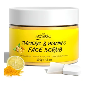 Crema Exfoliante Facial Con Vitamina C Y Cúrcuma. Exfoliante
