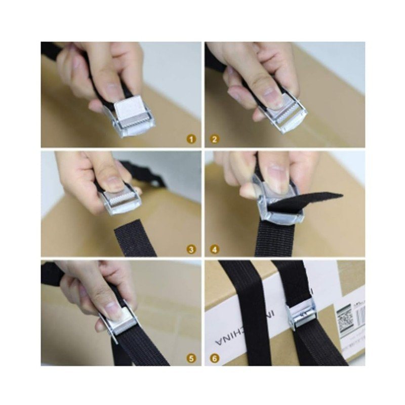 2 x Cable Ties Ratchet Wheel Fastening Belt, 5mx 25mm