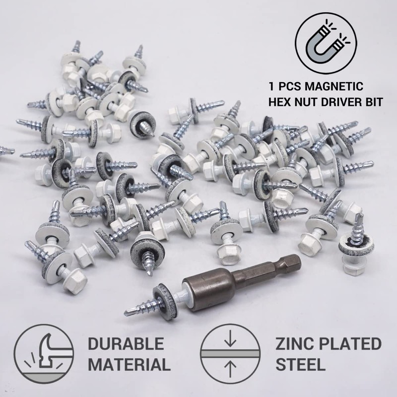 SKIR'CO Pack of 25 Roofing Screws 4.8 x 25 mm