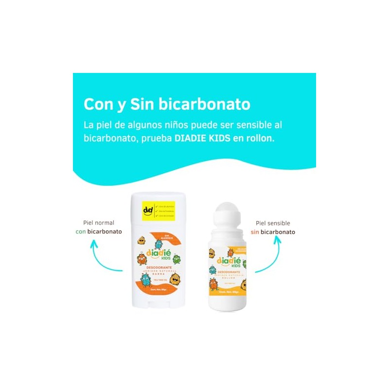 DIADIE Desodorante natural, Elimina mal olor, multipack familiar 6 Pack