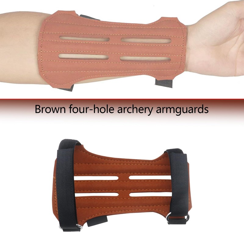 SG Store Outdoor Archery Arm Guard with Reverse Hair, Brown,